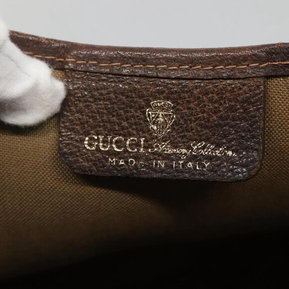 GUCCI GG Supreme Web Sherry Line Tote Bag Pvc Beige Gold 16 002 16 002 - Picture 15 of 16